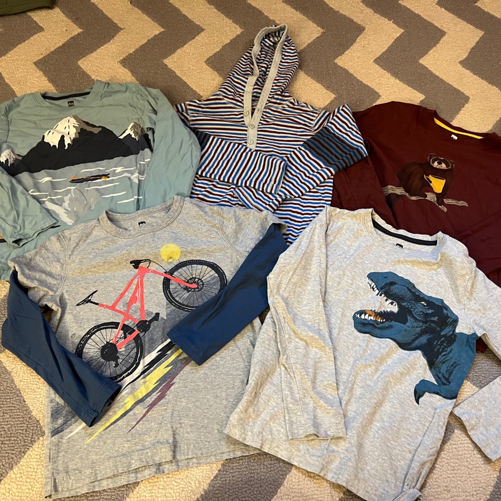 EUC Tea Collection size 8 lot of long sleeve boys shirts